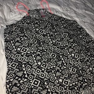 Black and white pattern tank top